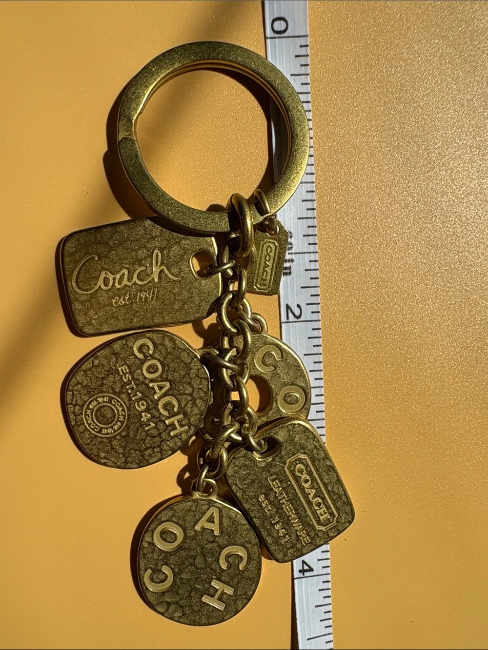 Coach Brass Multi-Charm Key & Card Holder